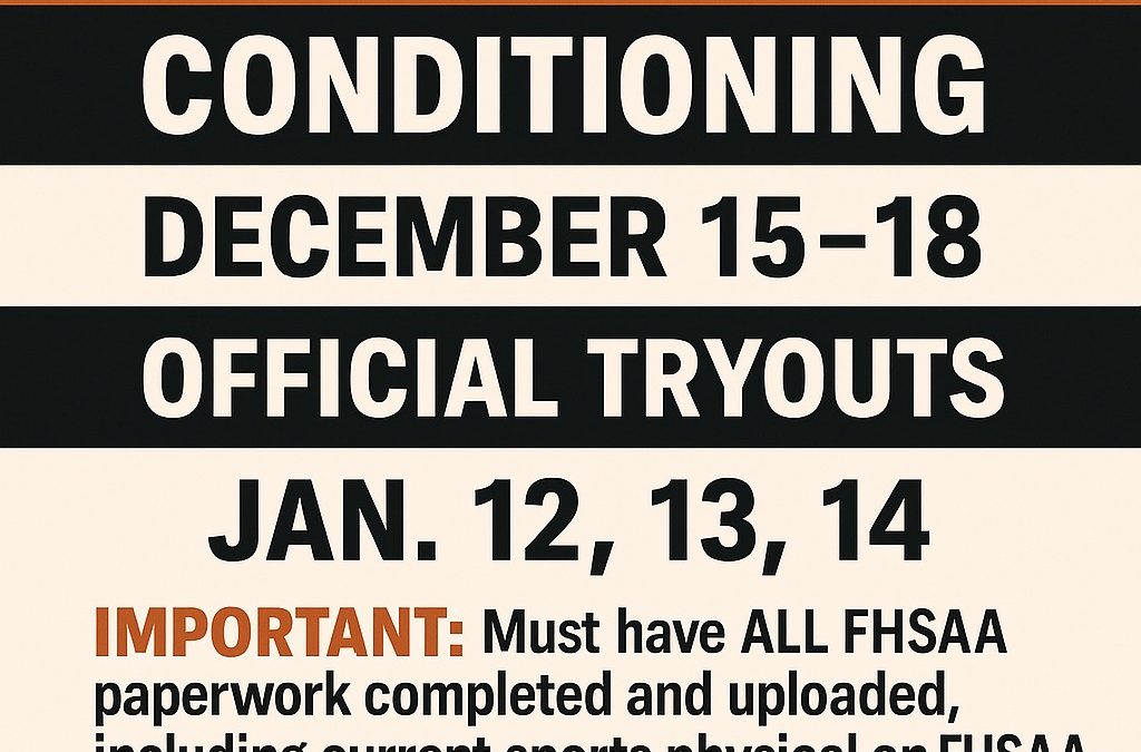 upcoming conditioning and tryouts